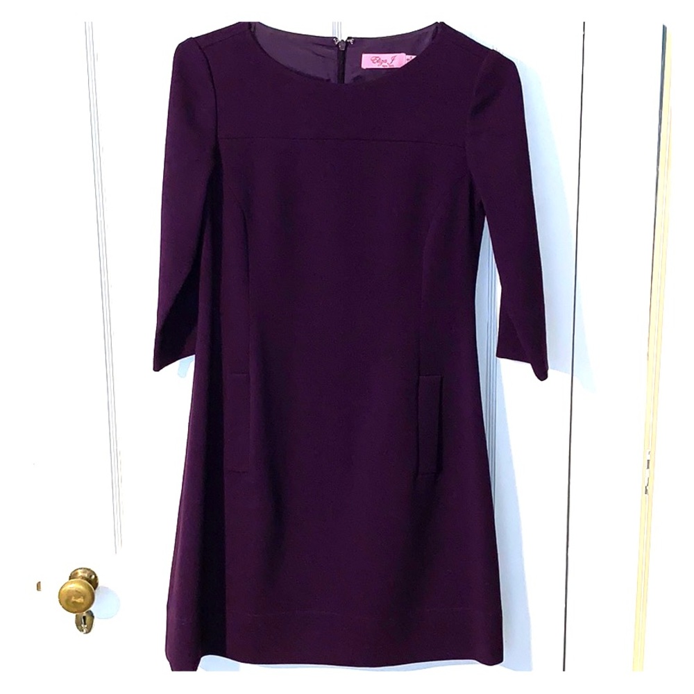 Eliza J deep eggplant shift dress